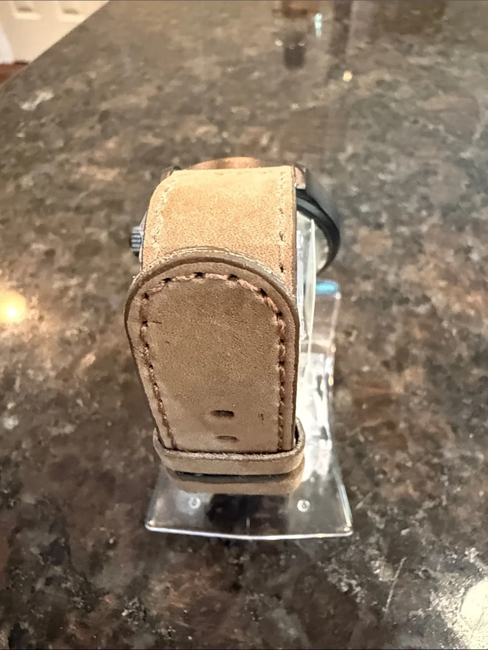 Timex Expedition Scout Cream Dial Brown Leather Strap Watch